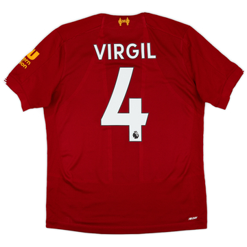 2019-20 Liverpool Home Shirt Virgil #4 - 8/10 - (S)