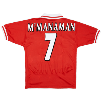 1996-98 Liverpool Home Shirt McManaman #7 - 6/10 - (S)