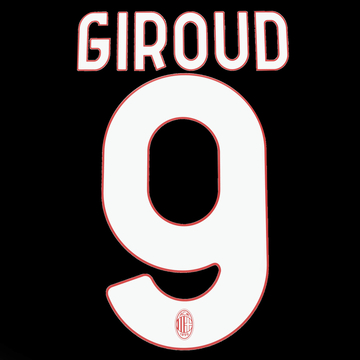 2022-23 AC Milan Home Giroud #9 Name Set