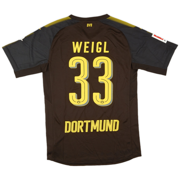 2017-18 Borussia Dortmund Away Authentic Shirt Weigl #33 - 10/10 - (M)