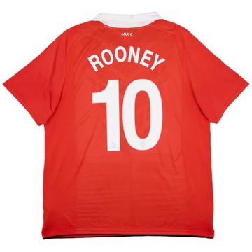 2010-11 Manchester United Home Shirt Rooney #10 - 5/10 - (XL)