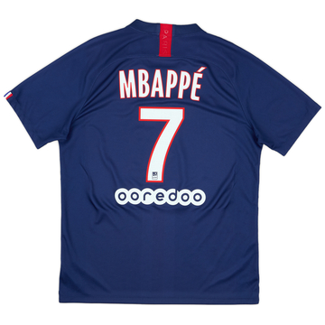 2019-20 Paris Saint-Germain Home Shirt Mbappe #7 - 10/10 - (L)