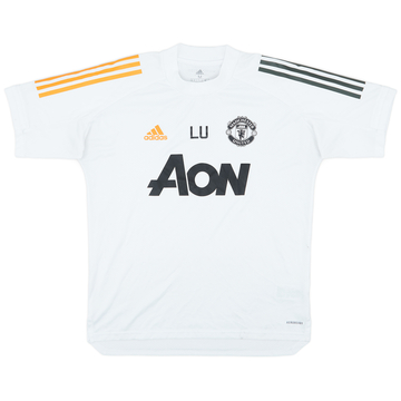 2020-21 Manchester United Staff Issue Training Shirt 'LU' - 8/10 - (M)
