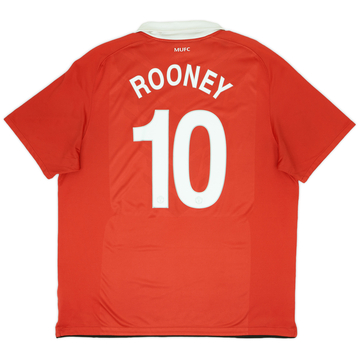 2010-11 Manchester United Home Shirt Rooney #10 - 5/10 - (XXL)
