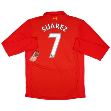 2012-13 Liverpool Home L/S Shirt Suarez #7 (L)