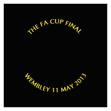2013 FA Cup Final Wigan Athletic Yellow Match Day Transfer Patch