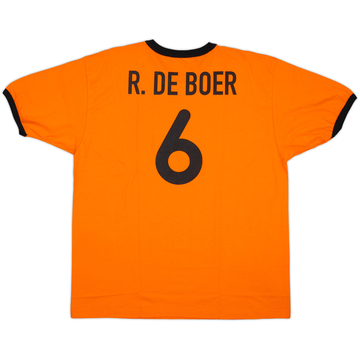 2000-01 Netherlands Nike Cotton Tee R. De Boer #6 (L)