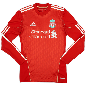 2010-12 Liverpool Player Issue TechFit Home L/S Shirt - 6/10 - (M)