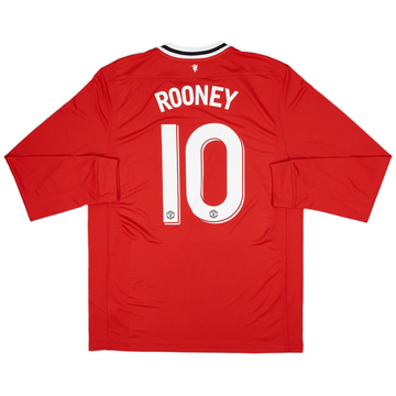 2011-12 Manchester United Home L/S Shirt Rooney #10 (L)