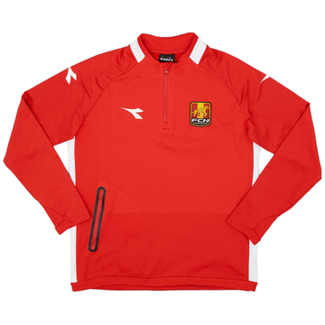 2018-19 FC Nordsjaelland Diadora 1/4 Zip Training Top - 8/10 - (L.Boys)