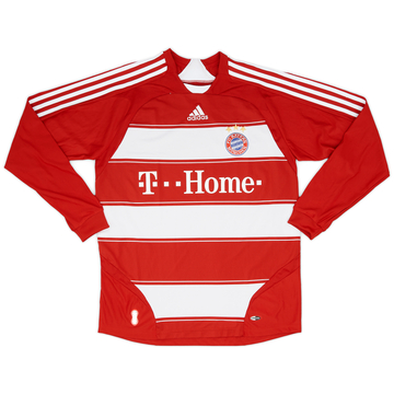 2007-08 Bayern Munich Home L/S Shirt - 8/10 - (XL.Boys)