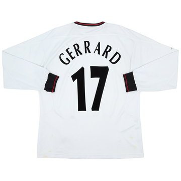2003-04 Liverpool Away L/S Shirt Gerrard #17 - 5/10 - (XL)