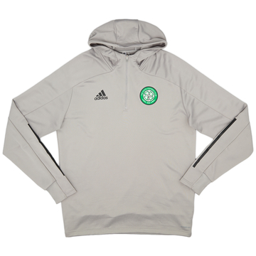 2020-21 Celtic adidas 1/4 Zip Hooded Training Top - 9/10 - (L)