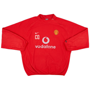 2004-06 Manchester United Staff Issue 1/4 Zip Fleece Top 'CQ' (Carlos Queiroz)