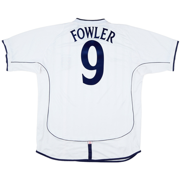 2001-03 England Home Shirt Fowler #9 - 6/10 - (XXL)