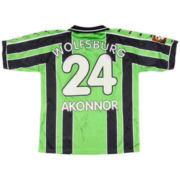 1998-99 Wolfsburg Match Issue Home Shirt Akonnor #24