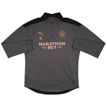 2020-21 Manchester City Staff Issue Puma 1/4 Zip Drill Top BK - 9/10 - (XL)