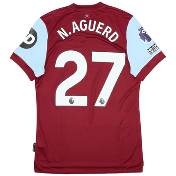 2023-24 West Ham Match Issue Home Shirt N. Aguerd #27