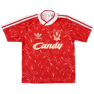 1989-91 Liverpool Home Shirt - 8/10 - (M.Boys)