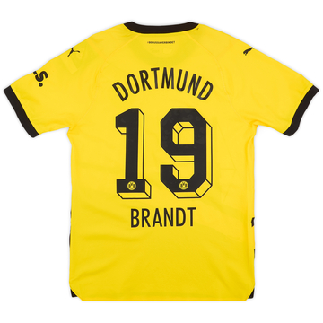 2023-24 Borussia Dortmund Authentic Home Shirt Brandt #19