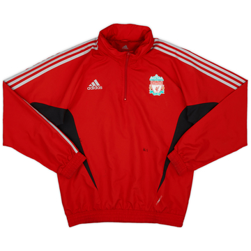 2008-09 Liverpool adidas 1/4 Zip Hooded Drill Top - 7/10 - (L)