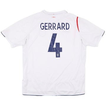 2005-07 England Home Shirt Gerrard #4 - 6/10 - (XL)