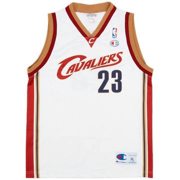2003-10 Cleveland Cavaliers James #23 Champion Home Jersey - 8/10 - (XL.Boys)