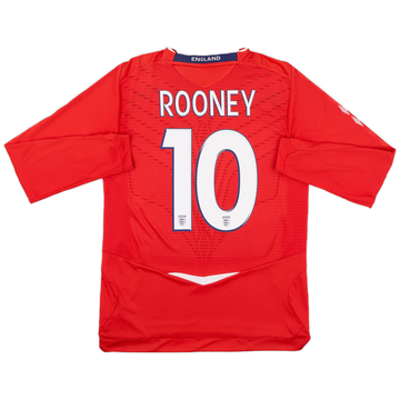 2008-10 England Away L/S Shirt Rooney #10 - 6/10 - (M)