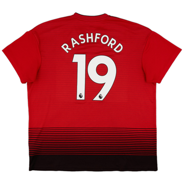2018-19 Manchester United Home Shirt Rashford #19 - 9/10 - (XXL)