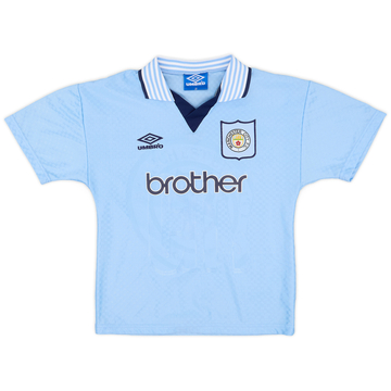 1995-97 Manchester City Home Shirt - 9/10 - (L.Boys)