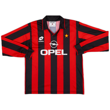 1994-95 AC Milan Home L/S Shirt - 7/10 - (S)