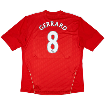 2010-12 Liverpool Home Shirt Gerrard #8 - 5/10 - (XXL)