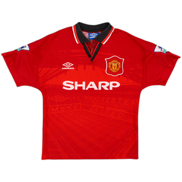 1994-96 Manchester United Home Shirt - 9/10 - (Y)