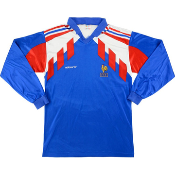 1990-92 France Home L/S Shirt - 6/10 - (Y)
