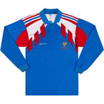 1990-92 France Player Issue Home L/S Shirt - 5/10 - (S)