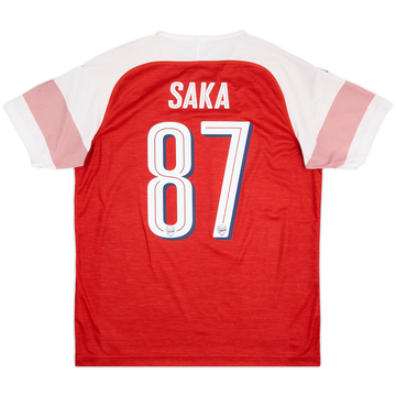 2018-19 Arsenal Home Shirt Saka #87 - 4/10 - (L)
