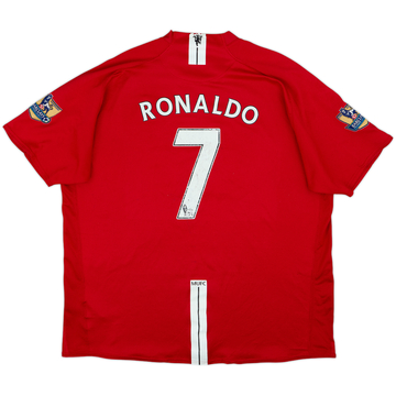 Camiseta de local del Manchester United 2007-09 Ronaldo #7 - 5/10 - (3XL)