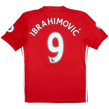 2016-17 Manchester United Home Shirt Ibrahimovic #9 - 6/10 - (S)