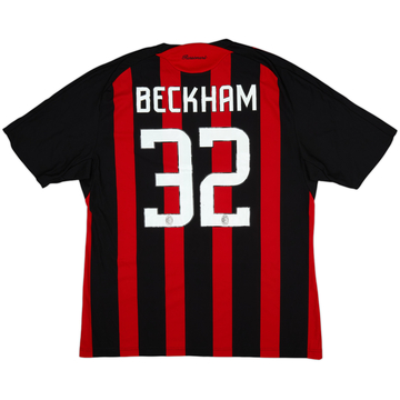 2008-09 AC Milan Home Shirt Beckham #32 - 4/10 - (XL)