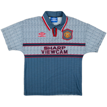 1995-96 Manchester United Away Shirt - 7/10 - (L.Boys)