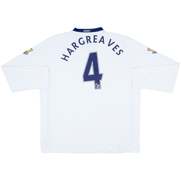 2008-10 Manchester United Away L/S Shirt Hargreaves #4 - 6/10 - (XL)