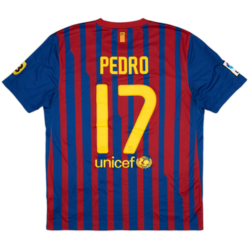 2011-12 Barcelona Home Shirt Pedro #17 - 5/10 - (L)