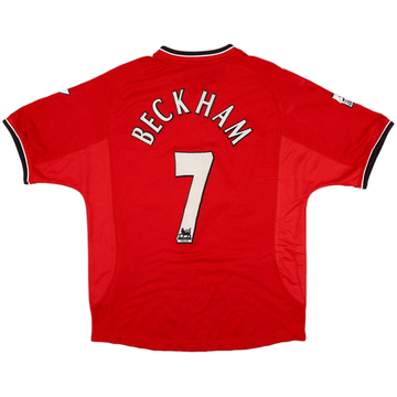2000-02 Manchester United Home Shirt Beckham #7 - 6/10 - (M)