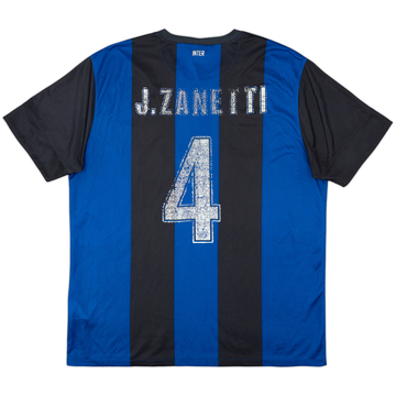Camiseta de local del Inter Milan 2012-13 J. Zanetti #4 - 4/10 - (XL)