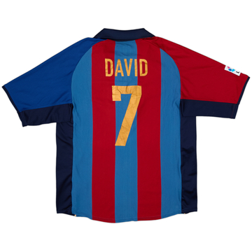 2001-02 Barcelona Home Shirt David #7 - 6/10 - (M)
