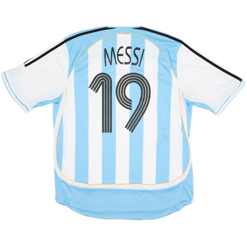 2005-07 Argentina Home Shirt Messi #19 - 8/10 - (XL)