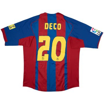 2004-05 Barcelona Home Shirt Deco #20 - 7/10 - (L)