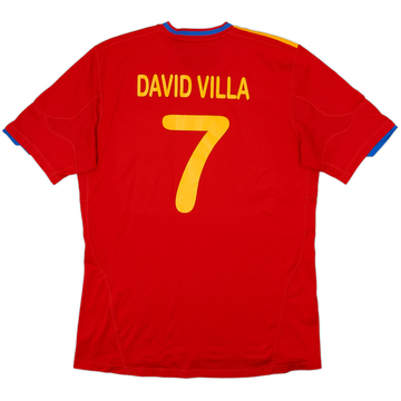 2009-10 España Camiseta Local David Villa #7 - 9/10 - (L)