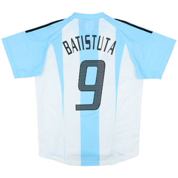 2002-04 Argentina Home Shirt Batistuta #9 - 8/10 - (S)