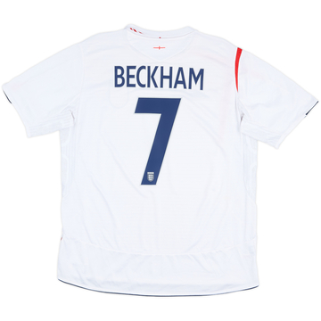 2005-07 England Home Shirt Beckham #7 - 6/10 - (XL)